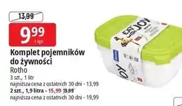 E.Leclerc Komplet pojemników eat with joy 1.9 l Rotho oferta