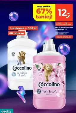 Dealz Płyn do płukania silk lily Coccolino Fresh & Soft oferta