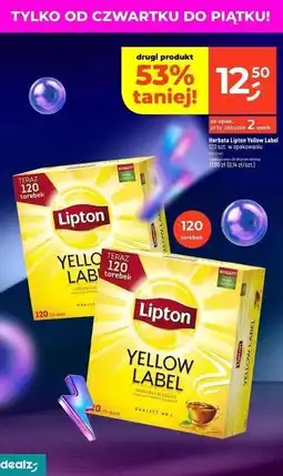 Dealz Herbata Lipton Yellow Label Tea oferta