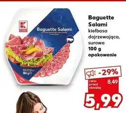 Kaufland Kiełbasa dojrzewająca, surowa Baguette Salami K-Classic oferta