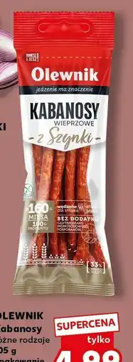 Kaufland Kabanosy wieprzowe z szynki OLEWNIK oferta