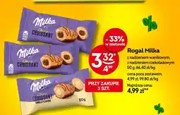 Żabka Rogal Milka z nadzieniem waniliowym, z nadzieniem czekoladowym 50g oferta