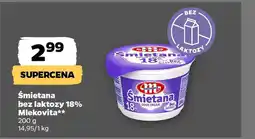 Netto Śmietana bez laktozy 18% Mlekovita oferta