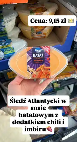 Biedronka Śledź atlantycki w sosie batatowym z dodatkiem chili i imbiru Lisner oferta
