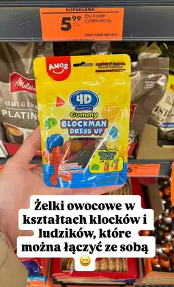 Biedronka Żelki 4D Gummy Blockman AMOS 85g oferta