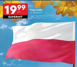 Biedronka Flaga Polski na drzewcu oferta