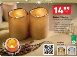Biedronka Zestaw 2 świec z imitacją płomienia oferta