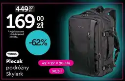 Biedronka Plecak podróżny Skylark oferta