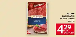 Selgros Sokołów salami na kanapke plastry oferta