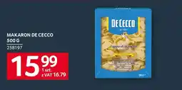 Selgros Makaron de cecco oferta