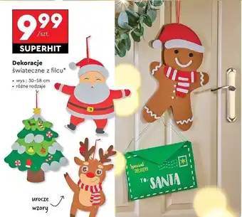 Biedronka Dekoracja świąteczna z filcu oferta