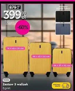 Biedronka Zestaw walizek egret Wings oferta
