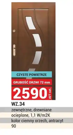 Merkury Market Drzwi zewnętrzne Orzech oferta