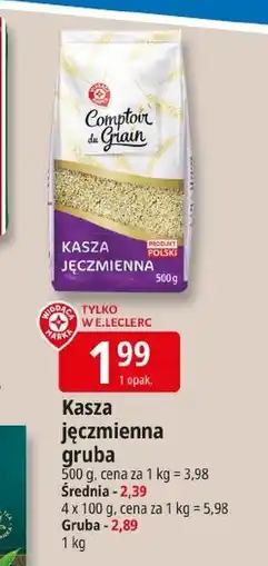 E.Leclerc Kasza jęczmienna Polski oferta