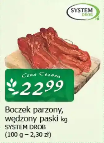Cezar Delikatesy Boczek parzony, wędzony paski oferta