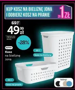 Biedronka Kosz na bieliznę jona 55 l Rotho oferta
