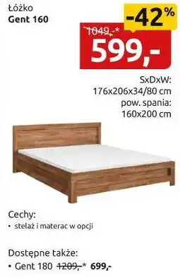 Black Red White Łóżko Gent 160 oferta