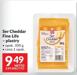 Makro Ser Cheddar Fine Life - plastry oferta