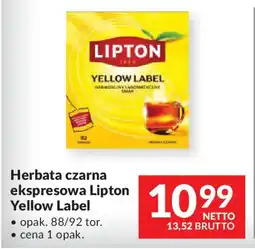 Makro Herbata czarna ekspresowa Lipton Yellow Label oferta