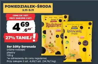 Ser żółty różne rodzaje plastry Serenada