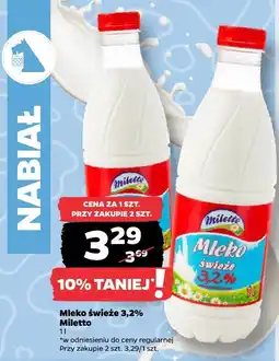 Netto Mleko świeże 3,2% Miletto oferta