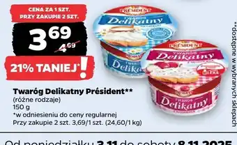 Twaróg Delikatny różne rodzaje Président