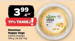 Netto Hummus różne rodzaje Happy Vege oferta
