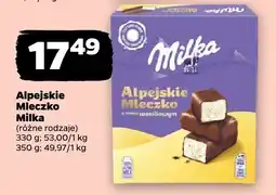 Netto Alpejskie Mleczko różne rodzaje Milka oferta