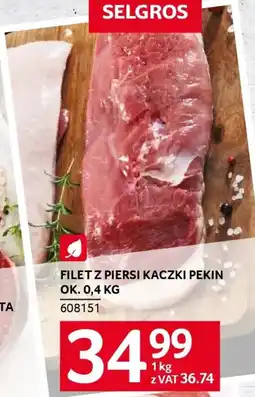 Selgros Filet z piersi kaczki pekin oferta