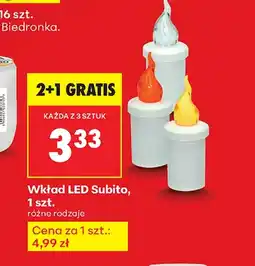 Biedronka Wkład led do zniczy oferta