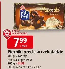 E.Leclerc Pierniki w czekoladzie gorzkiej Wiodąca Marka P'tit Deli oferta