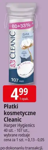 E.Leclerc Płatki kosmetyczne soft&comfort okrągłe Cleanic oferta
