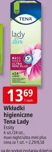 E.Leclerc Wkładki extra plus Tena Lady Slim oferta