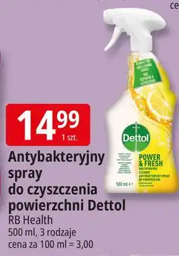 E.Leclerc Spray do powierzchni power & fresh o zapachu limonki i cytryny Dettol oferta