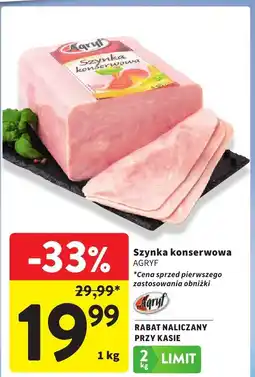 Intermarche Szynka konserwowa 1 kg Agryf oferta