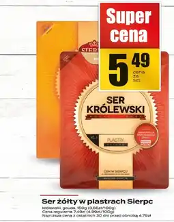 Supeco Ser żółty w plastrach Sierpc oferta