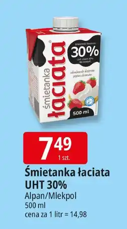 E.Leclerc Śmietanka łaciata UHT 30% Alpan/Mlekpol oferta