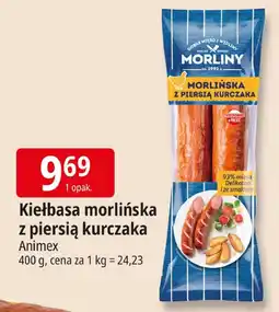 E.Leclerc Kiełbasa morlińska z piersią kurczaka Animex oferta
