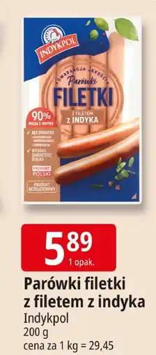 E.Leclerc Parówki filetki z filetem z indyka Indykpol oferta