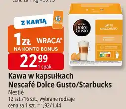 E.Leclerc Kawa w kapsułkach Nescafé Dolce Gusto/Starbucks Nestlé oferta