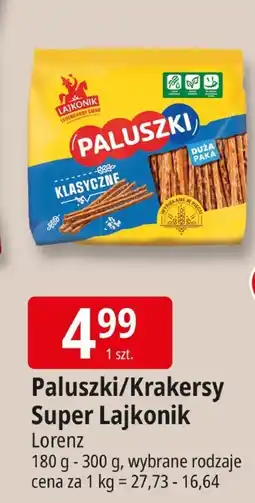 E.Leclerc Paluszki/krakersy Super Lajkonik Lorenz oferta