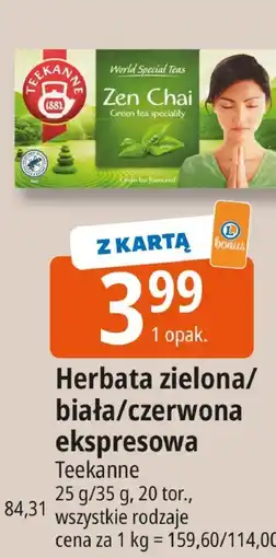 E.Leclerc Herbata zielona/biała/czerwona ekspresowa Teekanne oferta