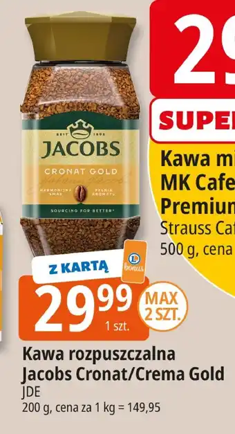 E.Leclerc Kawa rozpuszczalna Jacobs Cronat/Crema Gold JDE oferta