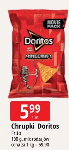 E.Leclerc Chipsy kukurydziane minecraft movie o smaku hot corn Doritos oferta