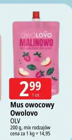 E.Leclerc Mus jabłkowo-malinowy Owolovo oferta