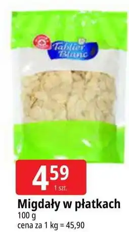 E.Leclerc Migdały w płatkach Wiodąca Marka Tablier Blanc oferta