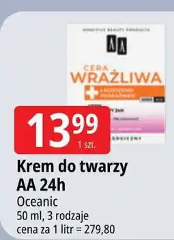 E.Leclerc Półtłusty krem 24h kojenie podrażnień cera sucha i normalna Aa Cera Wrażliwa oferta