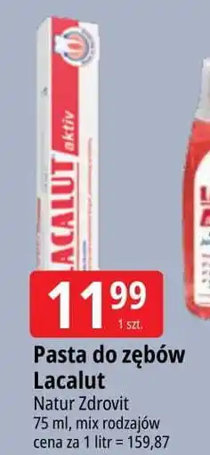E.Leclerc Pasta do zębów Lacalut Aktiv oferta