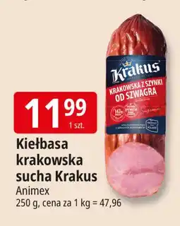 E.Leclerc Kiełbasa krakowska z szynki od szwagra Krakus Animex oferta