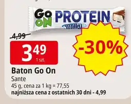 E.Leclerc Baton proteinowy milky Sante Go On! Protein oferta
